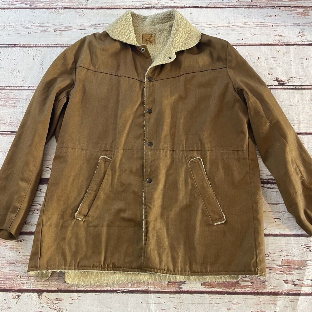 1950s‎ Vintage Bay River San Jose Jacket Sherpa Size Large/XL Men's Made In USA